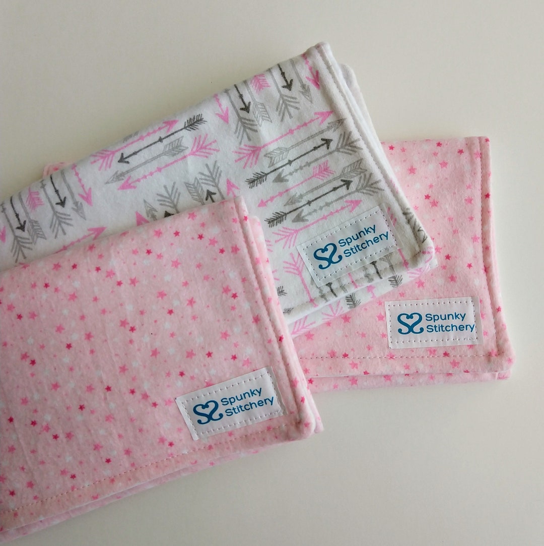 Personalized Burp Cloths, Custom Burp Cloths, 100 Cotton, Modern Baby