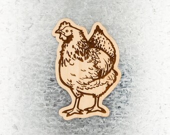 Poulet Hen Magnet - gallo, poulty, coq, poulnerie, poulailler, poulailler, poussin, cottagecore, vie de poulailler, pays
