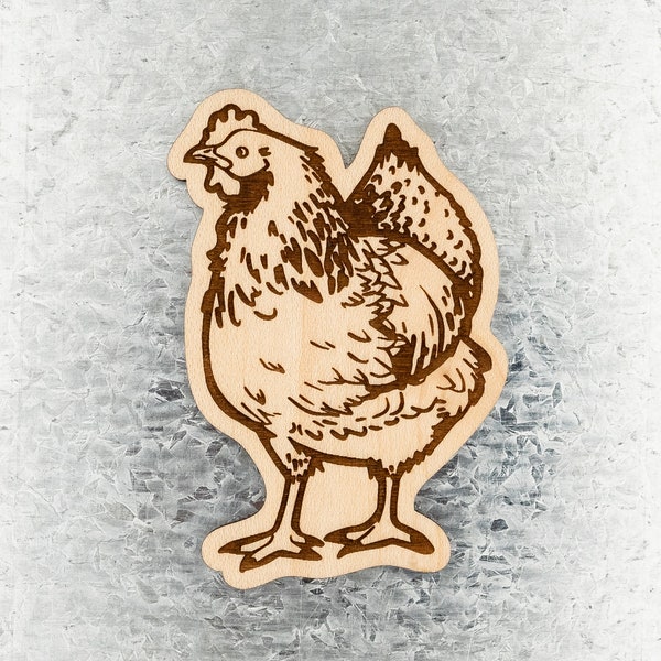 Chicken Hen Magnet - gallo, poulty, rooster, henhouse, checken coop, chick, cottagecore, hen farm life, country