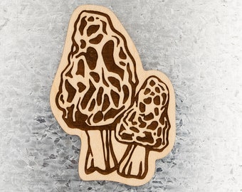 Morel Mushroom Magnet - fungi, edible mushroom, shroom, foraging, spore, chanterelle