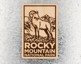 Rocky Mountain National Park Magnet - mountain goat, colorado, ram, rocky mountain, estes park, winter park, boulder