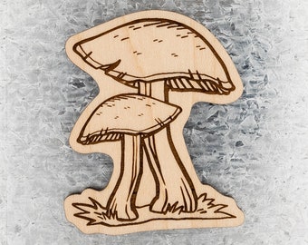 Garden Mushroom Magnet - fungi, edible mushroom, shroom, foraging, spore, fairy tale,