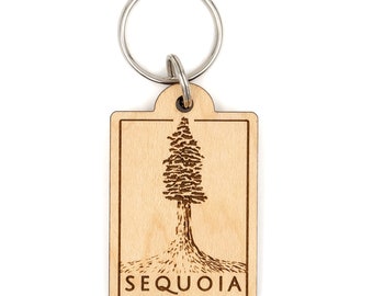 Sequoia National Park Tree - Portachiavi in legno - sequoia, tre fiumi, canyon reale, sequia gigante, foresta gigante, arrampicata sugli alberi