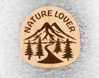 Nature Lover Magnet - campground, hiking trail, wanderlust, outdoorsy, adventurer, forest, mountains, nature lover, camping, tent