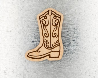 Cowboy Cowgirl Boot Magnet - western, rodeo, ranch, country dancing, caballero, horse, spurs