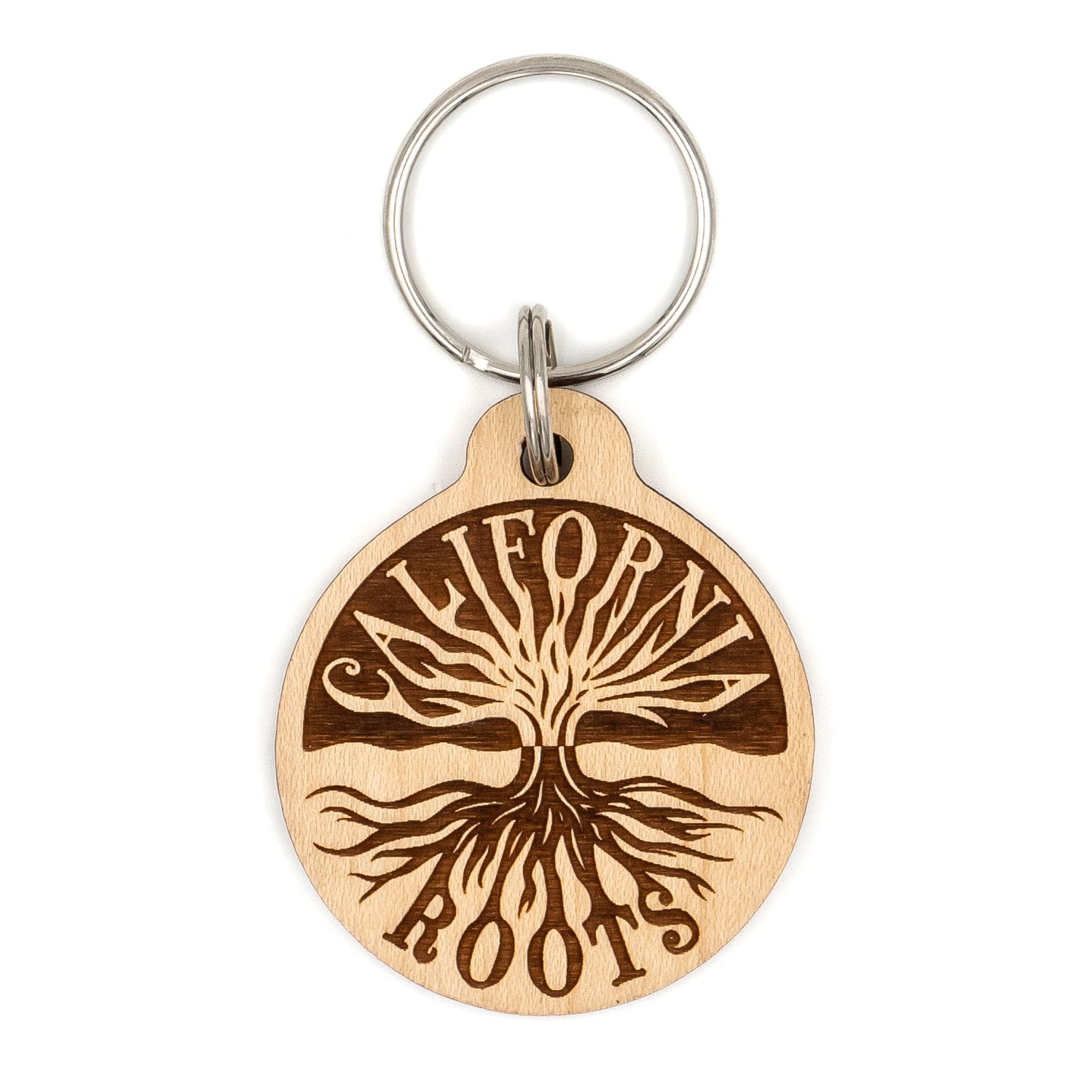 Cali Roots Design California Roots - Wood Keychain - Laser Cut and Engraved - Finished ...