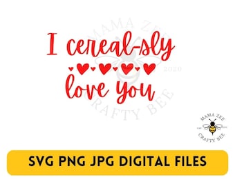 Müsli-sly Loved SVG, Müsli Schüssel SVG, ich liebe dich, Müsli Valentinstag Geschenk, Valentinstag Müsli Schnittdatei, Dxf, Eps
