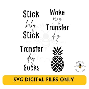 FIV chaussettes SVG, cadeaux de FIV pour elle, jour de transfert svg, cadeau de maman à être, chaussettes de transfert chanceux svg, chaussettes de récupération d'oeufs, bâton bébé bâton svg,
