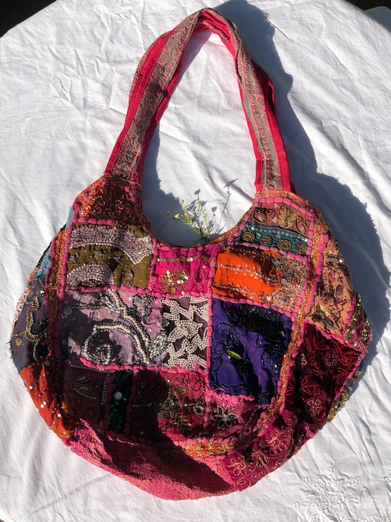 Vintage 70’s Pink Ethnic Boho Chic Embroidered Fab