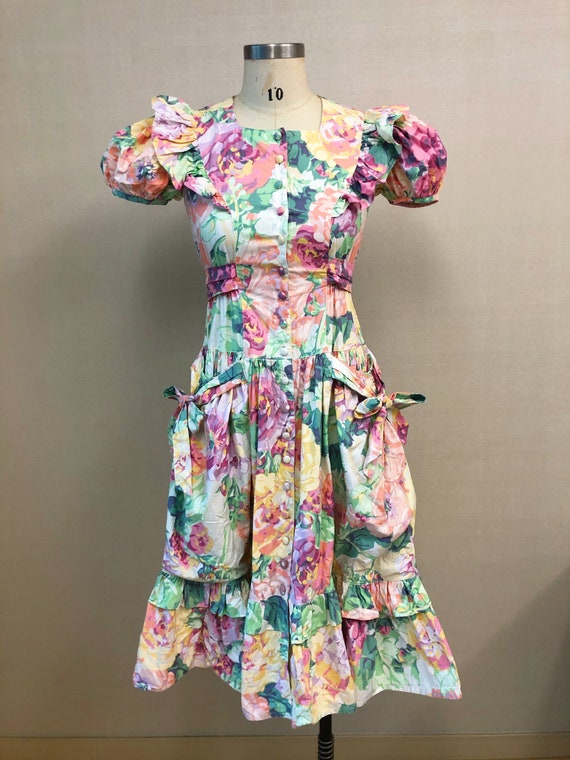 Vintage 80s Bernadette Biscotti Pink Floral Chintz
