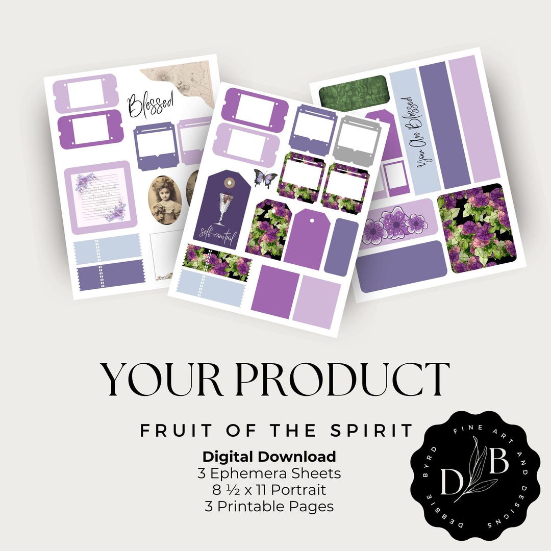 Fruit of the Spirit Bible Journal Kit, Christian Faith Ephemera ...