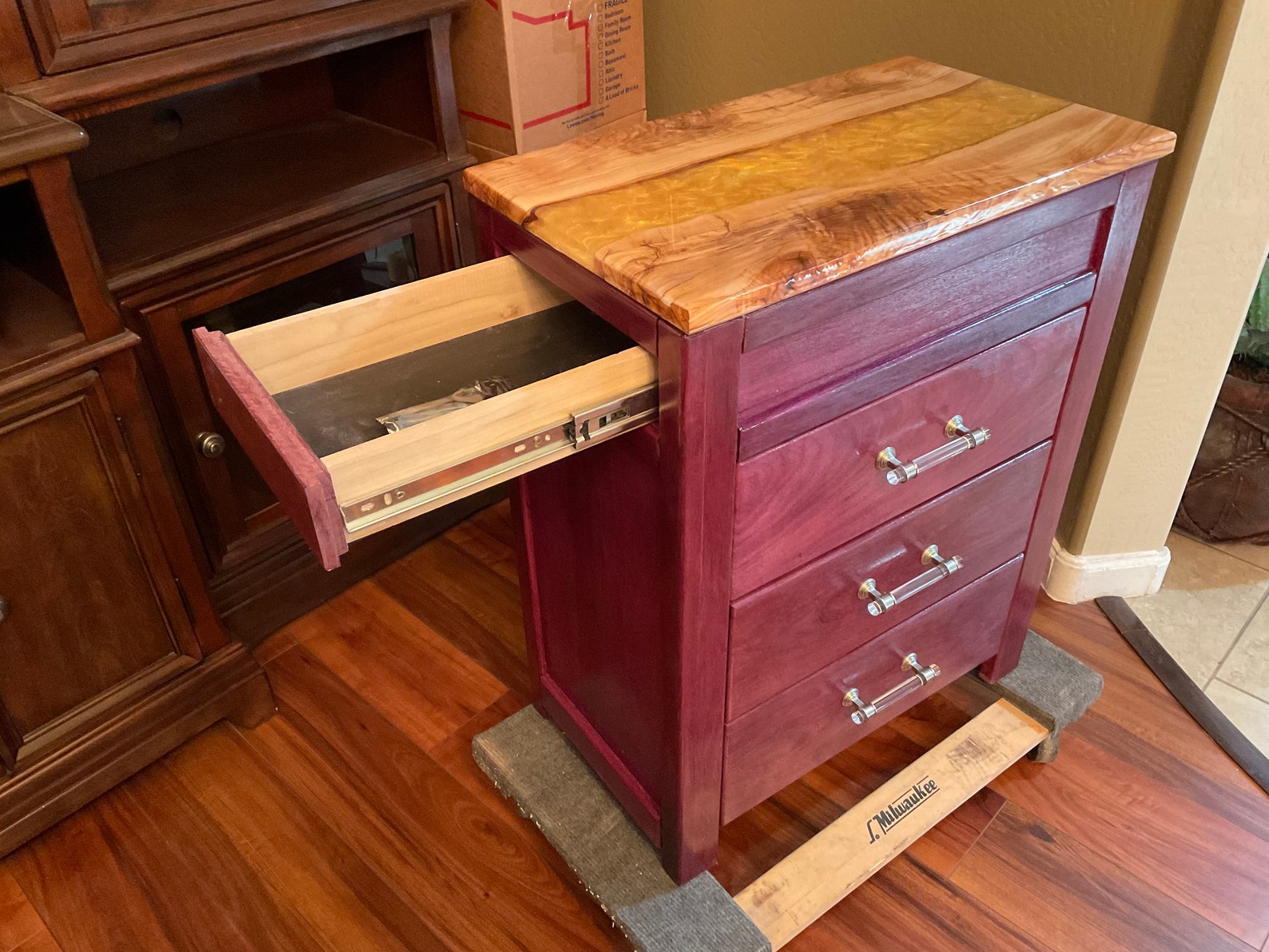 Concealment Night Stand / End Table With Builtin Accent Light Etsy