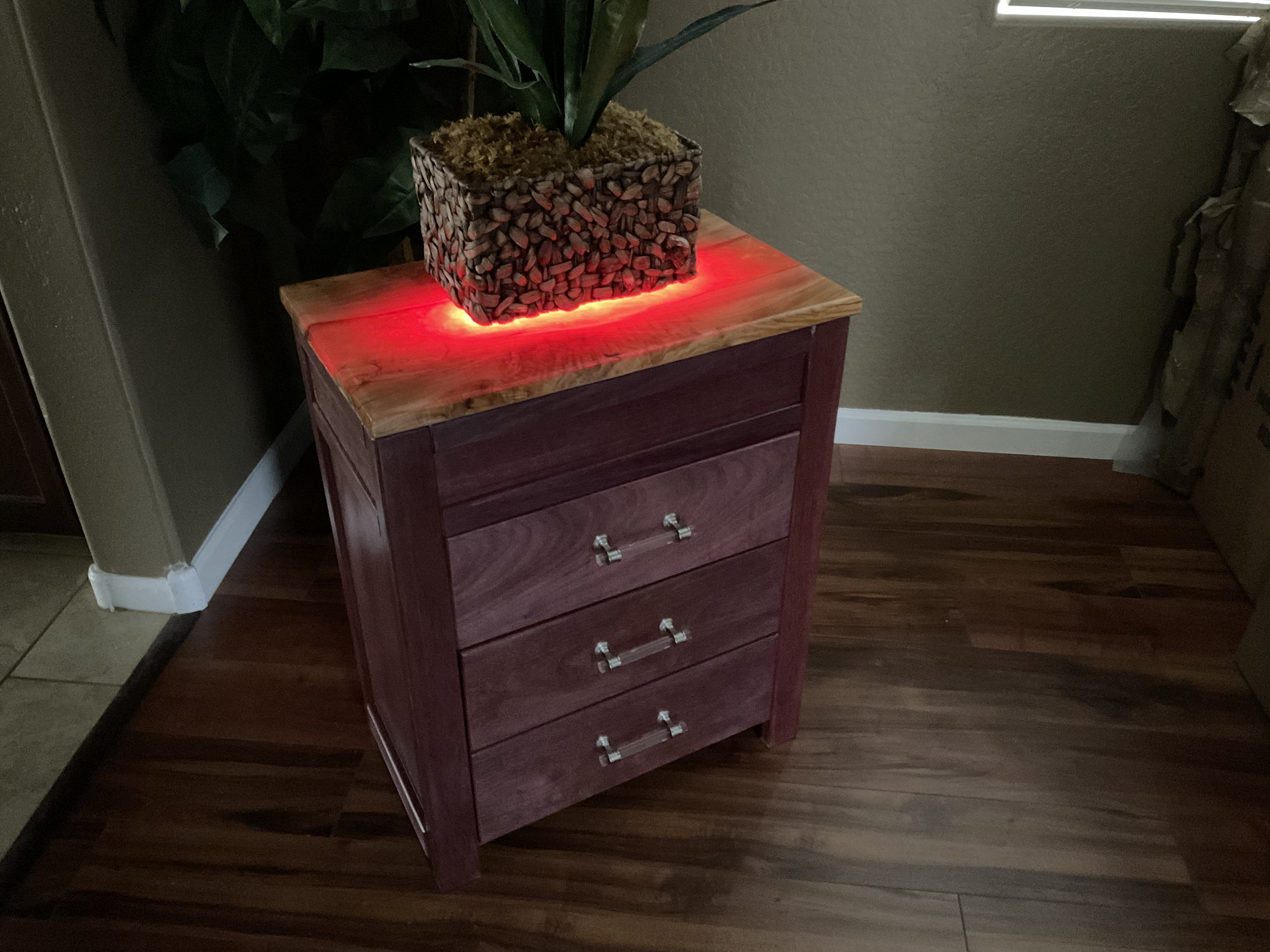 Concealment Night Stand / End Table With Builtin Accent Light Etsy