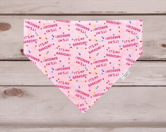Bandana d'anniversaire personnalisé pour chien sur le collier Bandana pour chien Bandana brodé pour chien pour fête d'anniversaire d'animal de compagnie