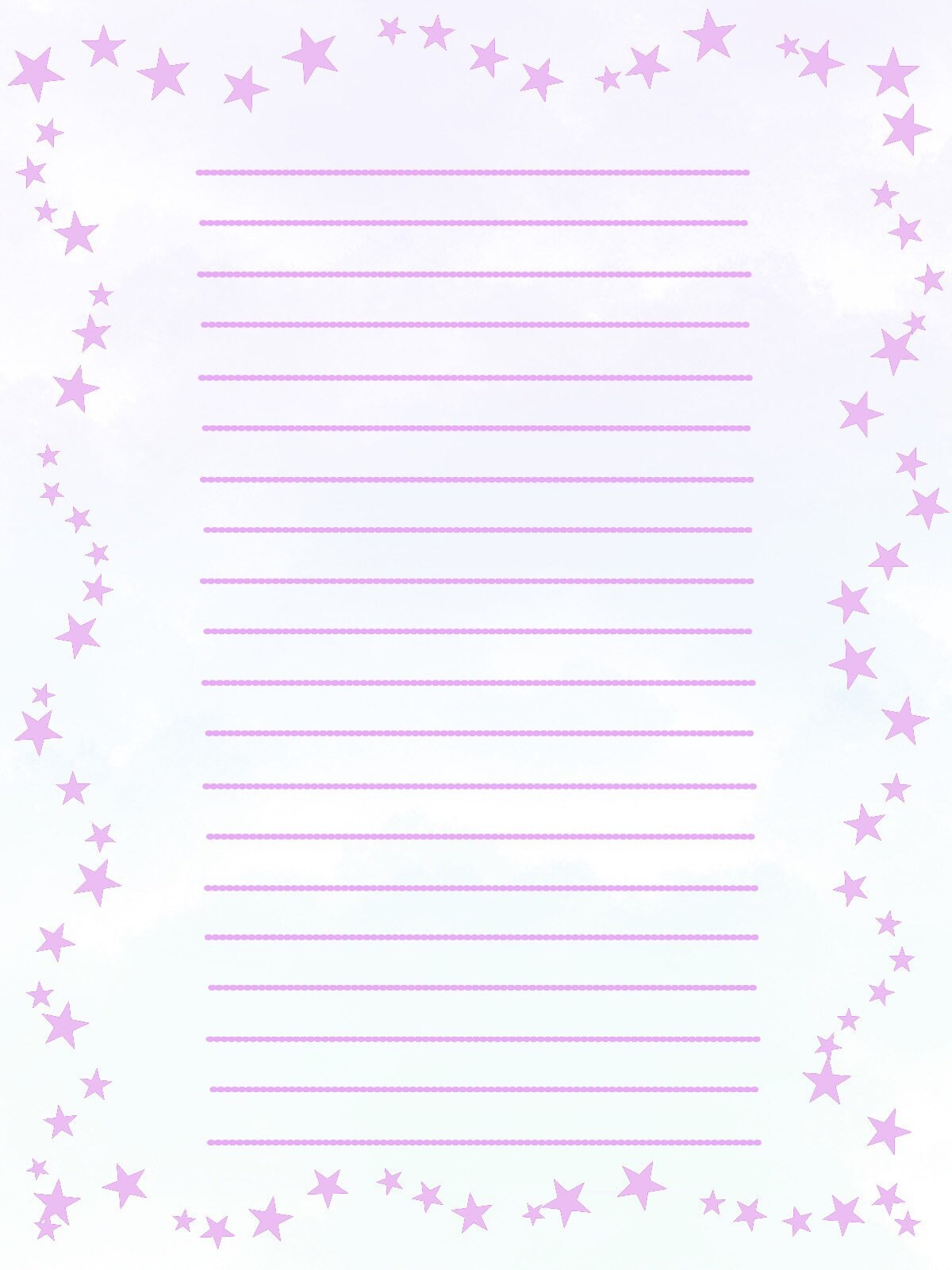 Printable Stationery *dancing Stars* - Etsy