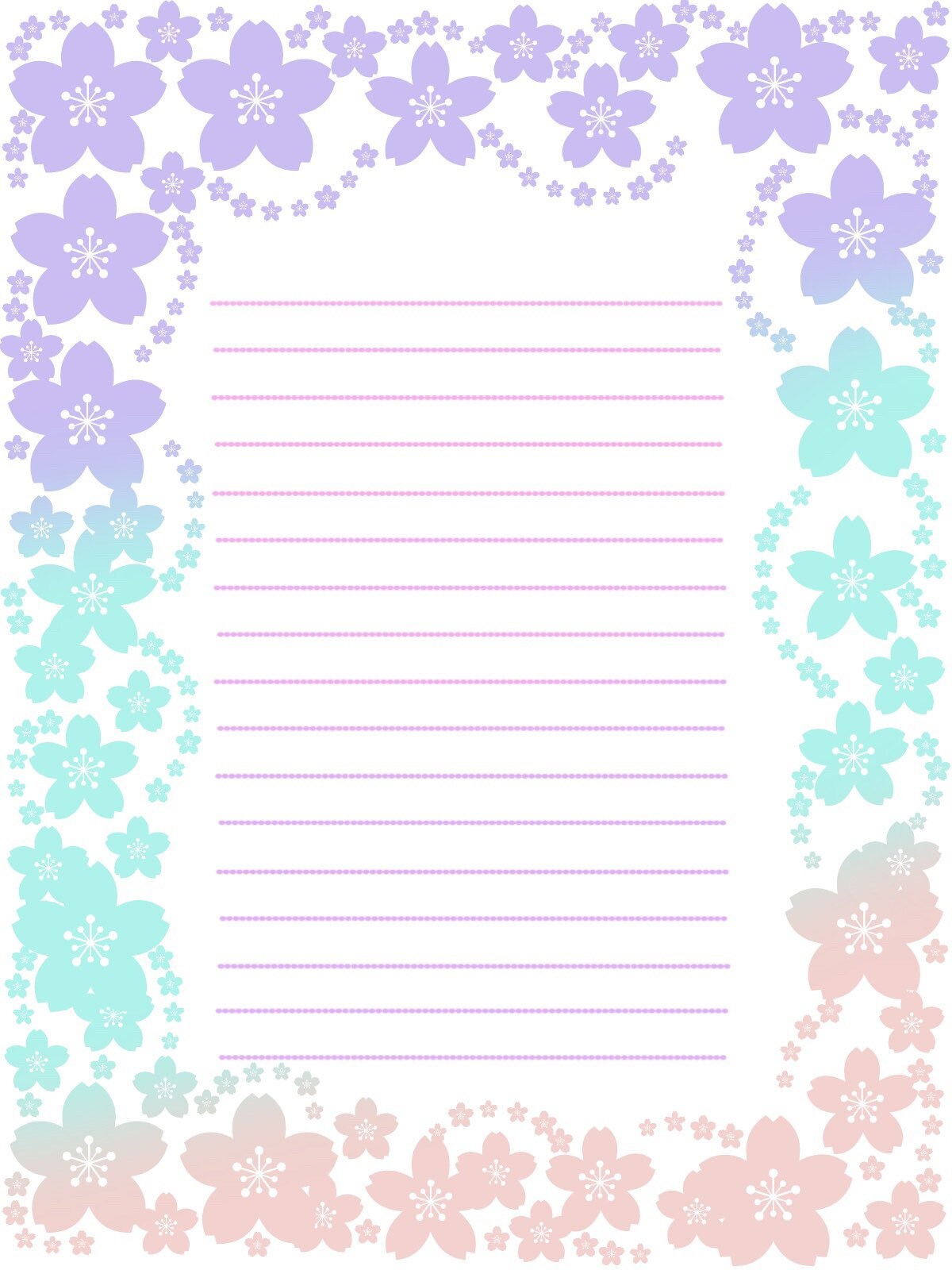 Printable Stationery *pretty Sakura* - Etsy
