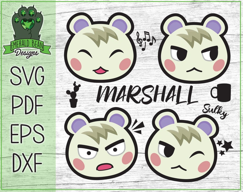 Download Marshall Animal Crossing Faces SVG Pdf Eps Dxf files for | Etsy