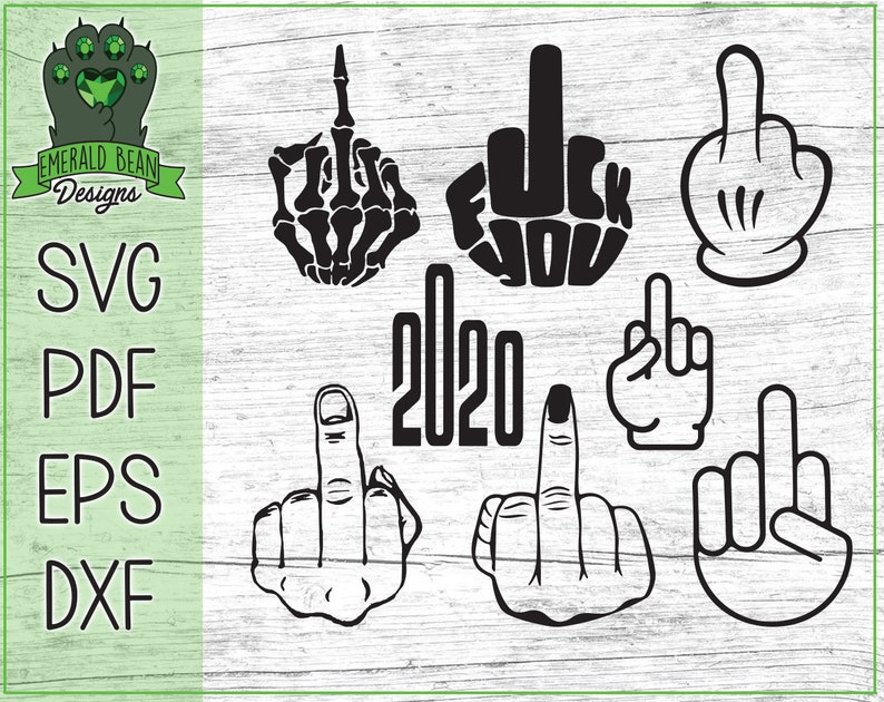 Download 8 Middle Finger Bundle SVG Pdf Eps Dxf files for Cricket ...