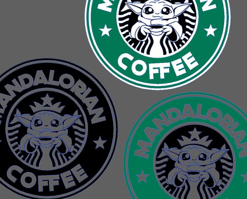 Download Baby Yoda Coffee SVG Pdf Eps Dxf files for Cricket | Etsy