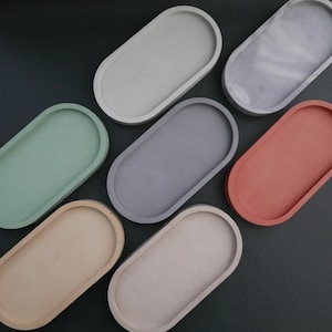 Concrete tray, Accessories tray, Small stationary tray, Housewarming gift, Sink tray, Minimalist handmade gifts.