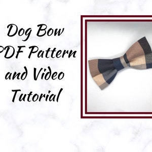 Dog Bow Tie PDF Pattern/Tutorial - Instant Download - DIY Dog Bow Tie Over the Collar and Around the Neck - Dog Sewing Pattern - 3 Sizes