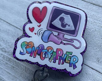 Sonographer Badge Reel~Ultrasound Technologist~ Great Student Gift!