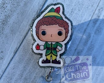 Buddy the Elf/Funko Pop inspired Christmas Badge Reel