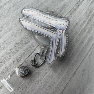 Happy Speculum Badge Reel ~ Great Ob/Gyn doctor/nurse/midwife/student gift!