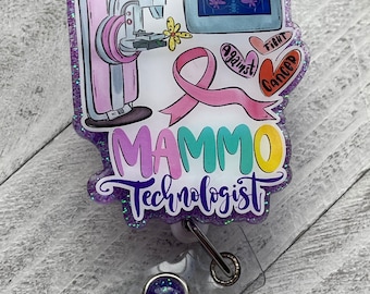 Mammo Tech/Mammography Technologist Badge Reel~ Makes a Great Gift!