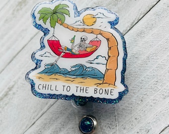 Chill To The Bone Skeleton Badge Reel~ RT ARRT