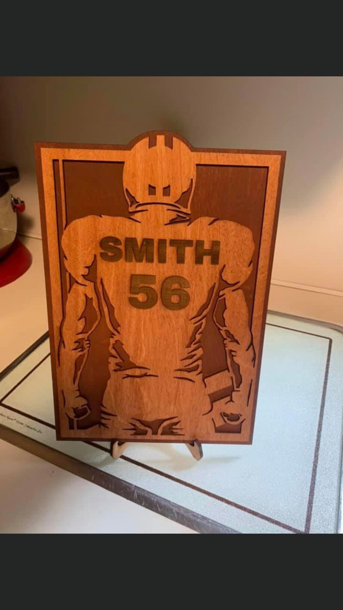 Custom Football Plaque With Stand, Football Gift Etsy