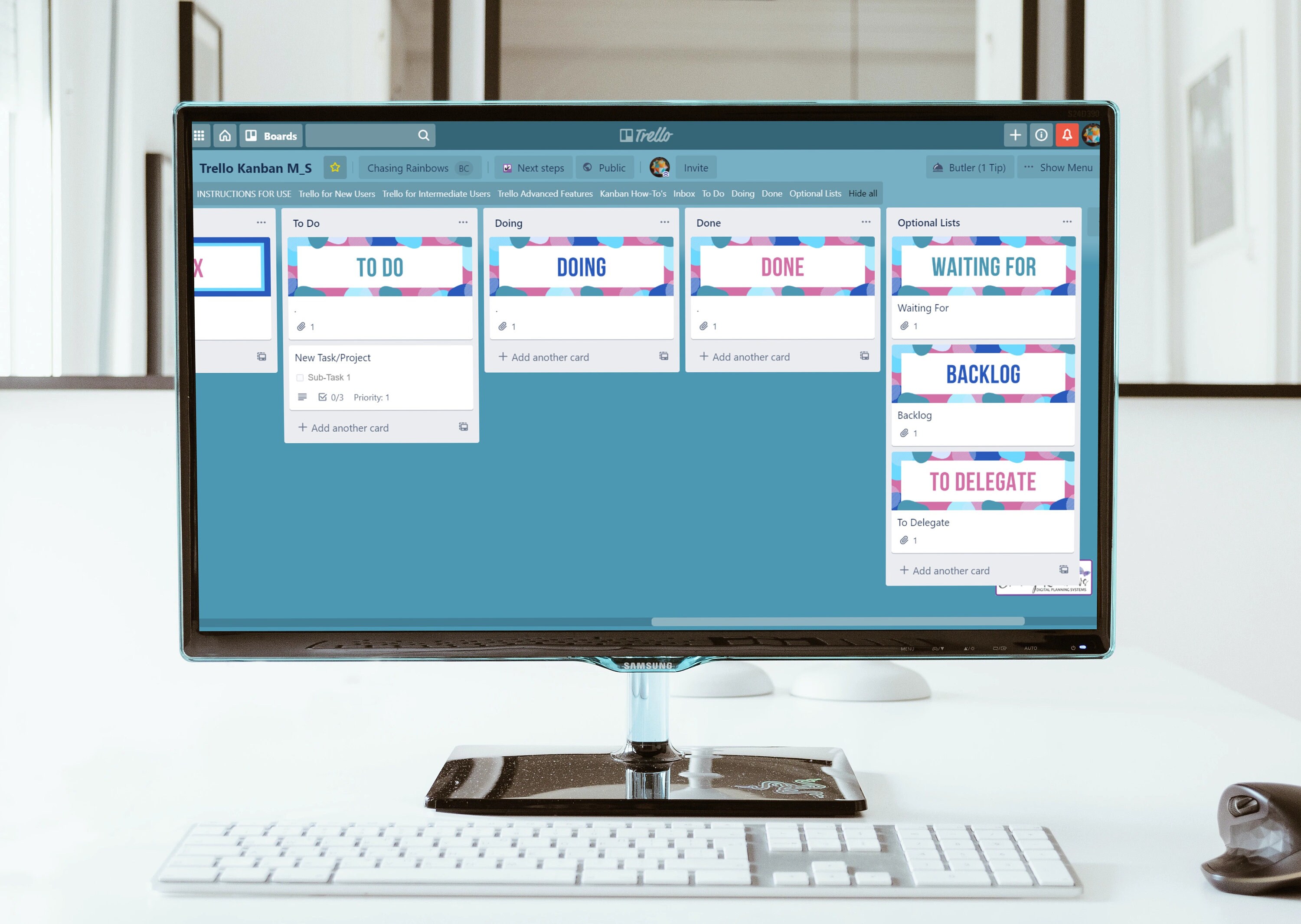 Trello Kanban Board Template mindsparkle Etsy Finland