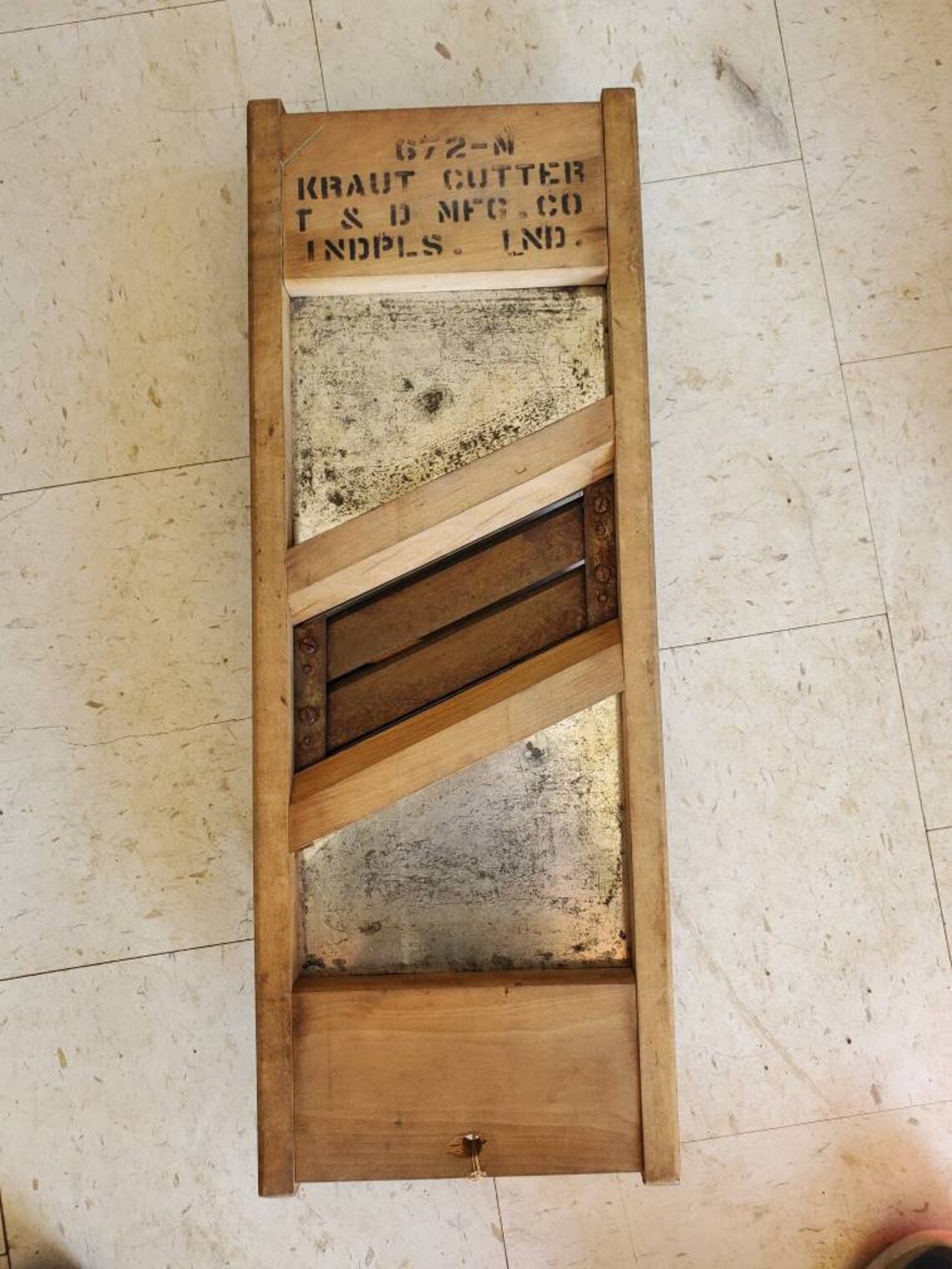 Vintage Wooden Kraut Cutter Etsy