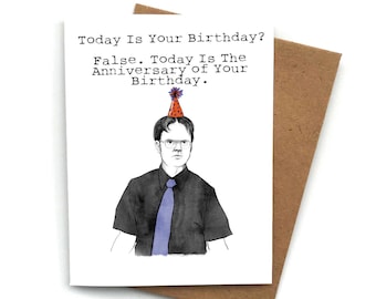 Funny Dwight Birthday Card: The Office Anniversary Card