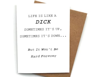 Funny Get Well Card: Life Won't Be Hard Forever