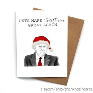 Greeting Card Donald Trump Christmas Card, Funny Trump Christmas Card, Merry Christmas, Funny Christmas Card, Happy New Year 2021