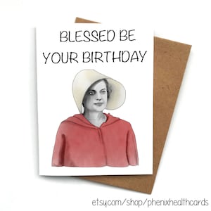Grußkarte lustige alles Gute zum Geburtstag Karte, die Magd Geschichte Geburtstagskarte, gesegnet sein Sie Ihren Geburtstag