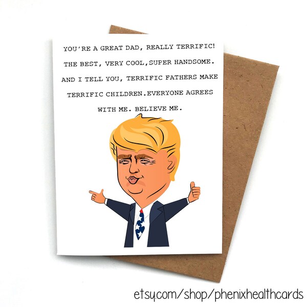 Fathers Day Trump Cards - Etsy