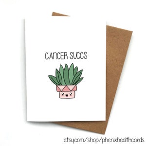 Cartão de felicitações CANCER SUCCS Doença, Bata Isto, Remissão, Parabéns Cartão Sobrevivente de Câncer, Presente de Sobrevivente de Câncer, Câncer de Trocadilho Engraçado