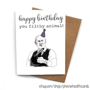 Tarjeta de felicitación ángeles con almas sucias tarjeta de cumpleaños, casa sola tarjeta de cumpleaños, feliz cumpleaños que animal sucio!