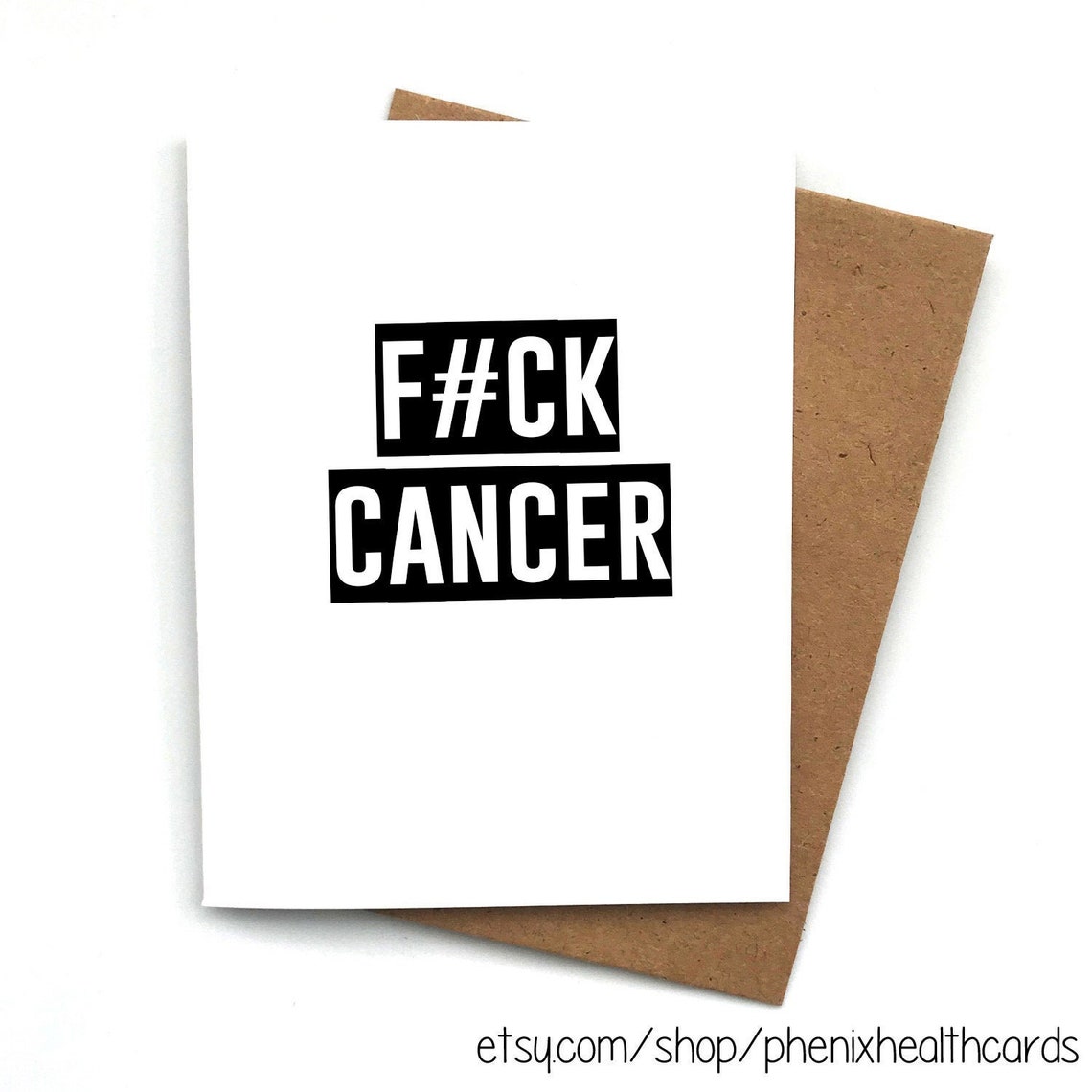 Greeting Card FCK CANCER Cancer Gift Funny Cancer Card Get Etsy