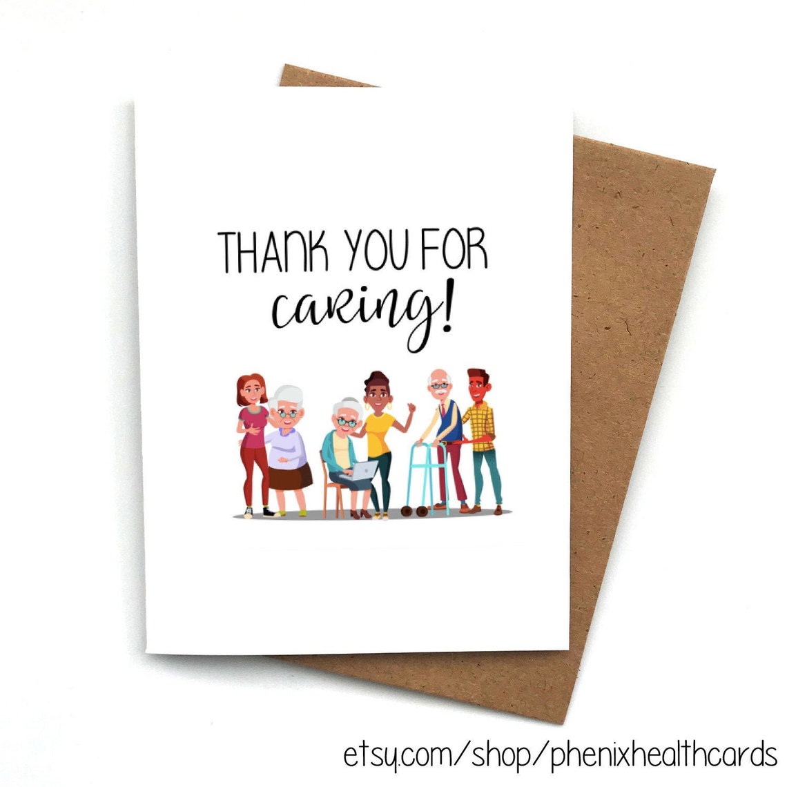 Greeting Card CAREGIVER Caring the Best Caregiver Thank You | Etsy