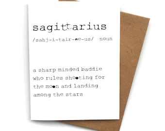Greeting Card Sagittarius Birthday Card- Astrology Birthday Card, Horoscope, Zodiac Card, Sagittarius Birthday Gift, The Best Astrology Card