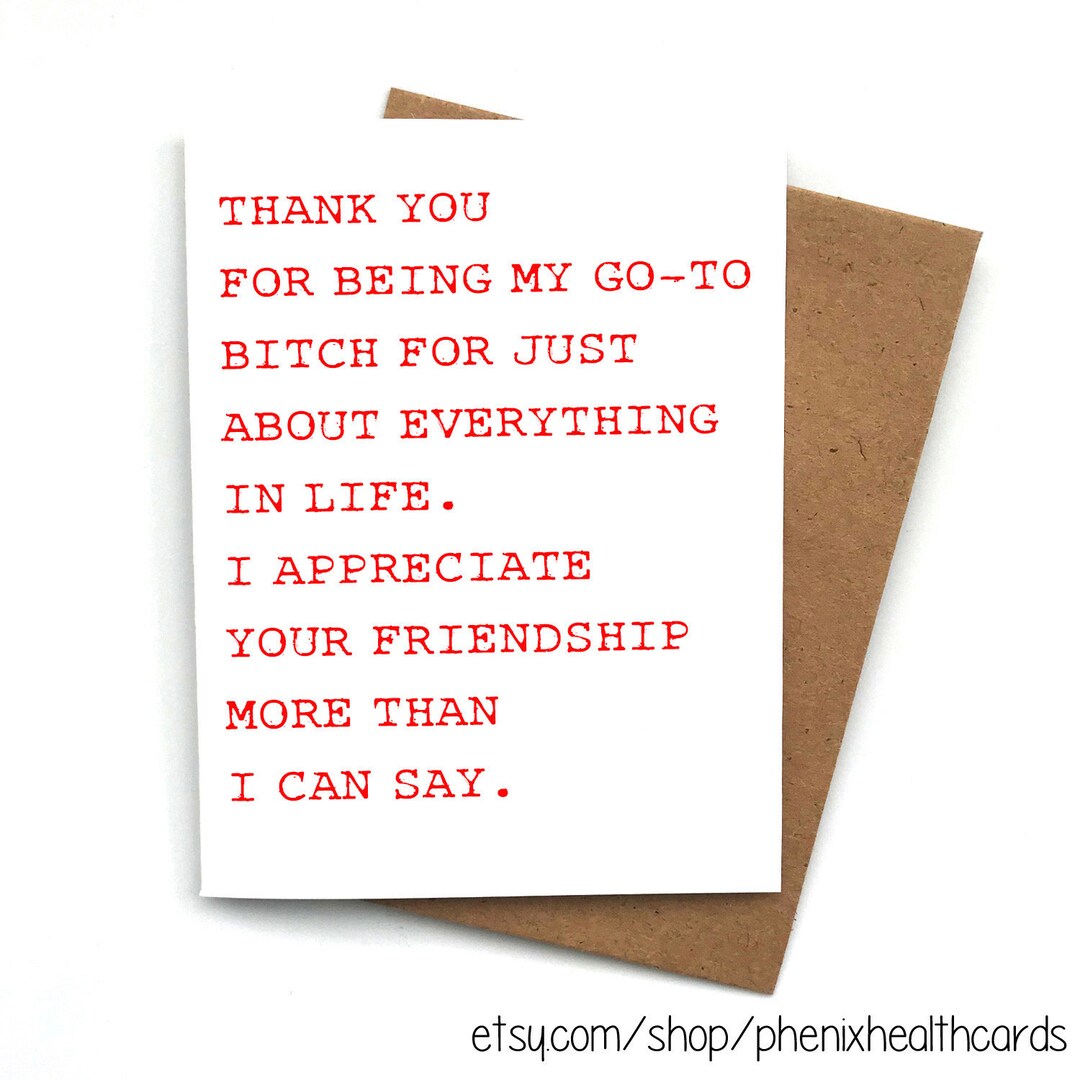 Greeting Card Best Friends Card, Best Friends Gift, Gifts for Women, Thank You Best Friend Card