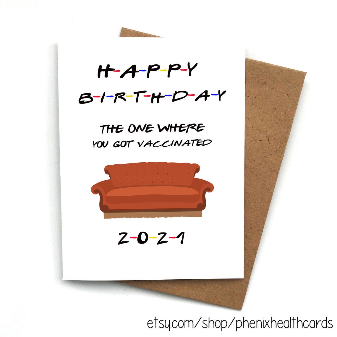 Greeting Card Funny Friends Theme Birthday Card the One Where Etsy