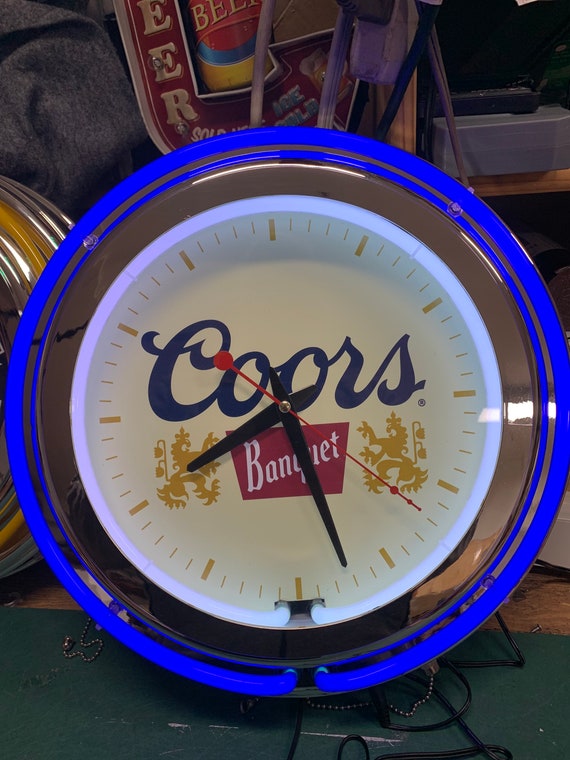 Coors Banquetgarage 15 Inch Double Neon Clock or Custom With Etsy