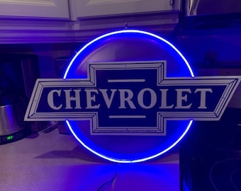 Chevy, Chevrolet, Camaro, GMC, Corvette, Muscle Car, Hot Rod, Neon Seil LED Schild Wand Schild, Garage, Mancave, Werkstatt, Vatertag, Geschenk