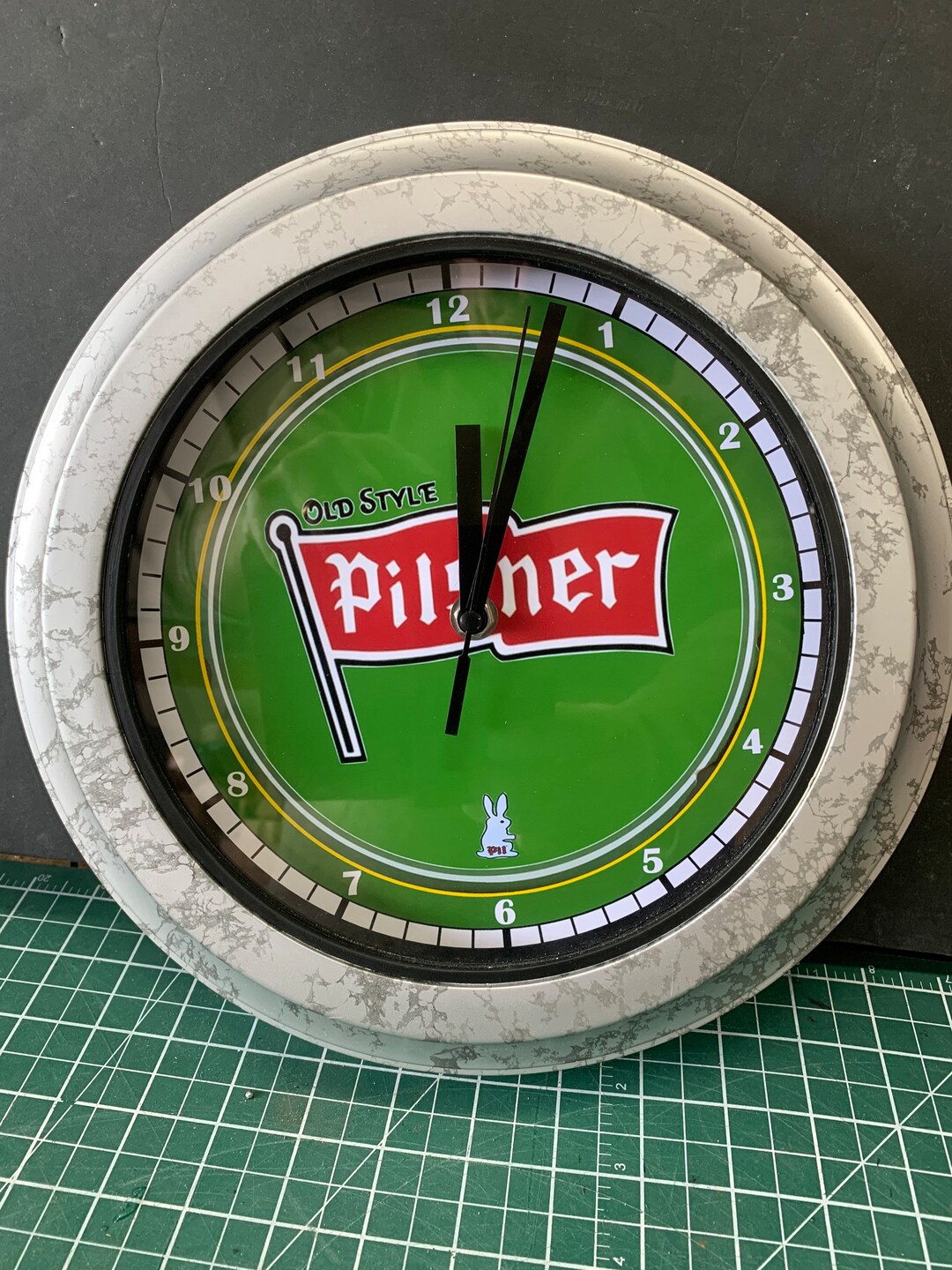 Old Style Pilsner Clock, 12 Inch Garage Clock Great for a Mancave, Neon