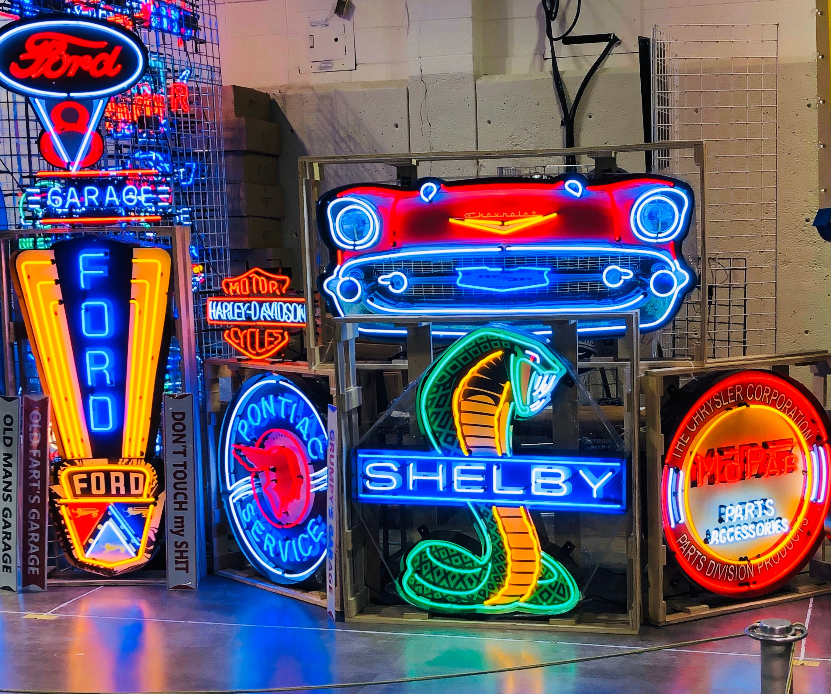 Rare SHELBY MUSTANG COBRA FORD GT REAL GLASS NEON BEER BAR PUB LIGHT SIGN 17"X14 