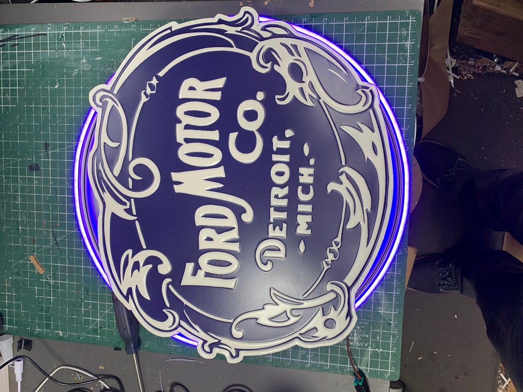 Mopar Led Rope Sign Ford Motor, Neon Rope LED Wall Sign, Oil and Gas, Mopar, Muscle Car ...
